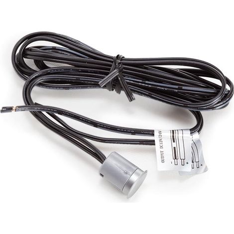 EtiamPro Regulador LED, integrado, control táctil, perfecto para controlar tiras LED de 12 V/24 V, diseño compacto, adecuado para muebles y armarios, ABS, gris metálico