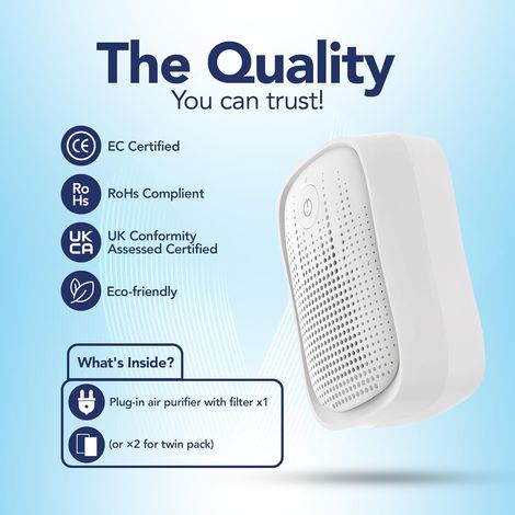 Purificateur HEPA compact avec charbon actif. Double mode : nuit silencieuse ou puissant. Idéal chambre, salle de bain, animalerie. (1/5)