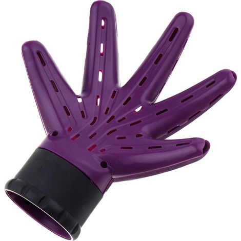 Diffuseur Sèche-Cheveux - Forme Main Noire - Compatible avec la Plupart des Sèche-Cheveux - Pour Boucles et Cheveux Bouclés - 1 Pièce (1/5)