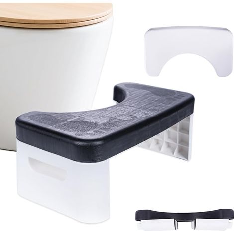 Toilet Stool Step Stool Bathroom Footrest White Bathroom Accessories All Ages Black