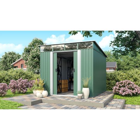 Pergart Gerätehaus "Lübeck 89", grün, 5,98 m² (1/5)