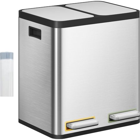 Poubelle Cuisine,Poubelle Tri Selectif 2, Poubelles Tri Pédales (1/5)