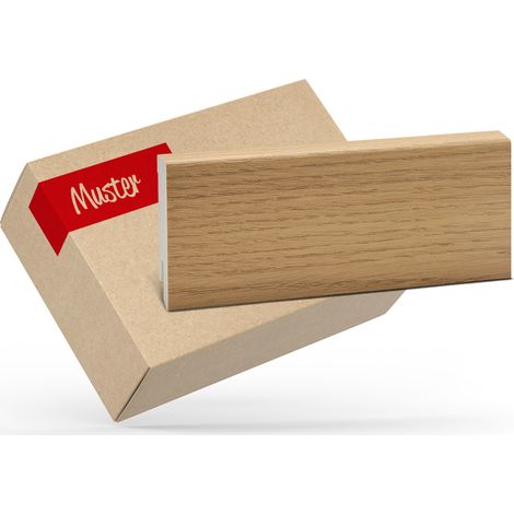 KGM Kunststoff Sockelleiste- Eiche natur- 16x58x150mm- Muster