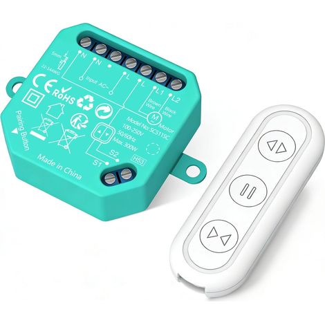 Kit Télécommande Radiofréquence pour Volets Roulants, Pas de WiFi, Émetteur (1/5)
