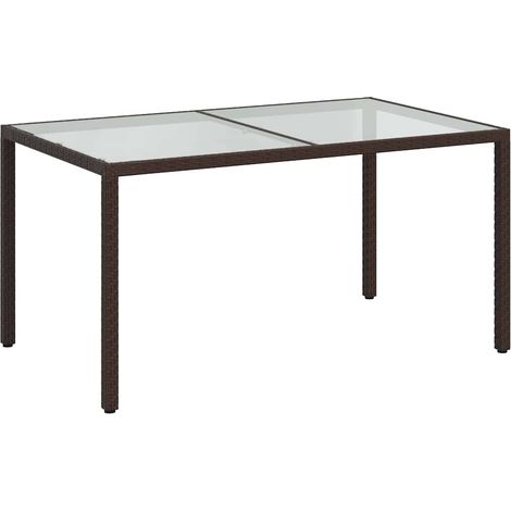Maison Exclusive - Gartentisch 150x90x75 cm Gehärtetes Glas Poly (1/5)