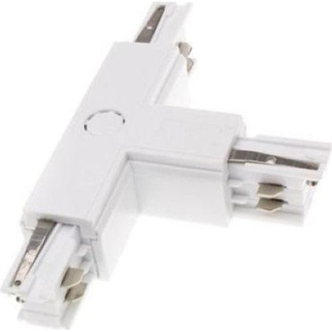 Connecteur LED en T pour Rail Triphasé Blanc - SILAMP