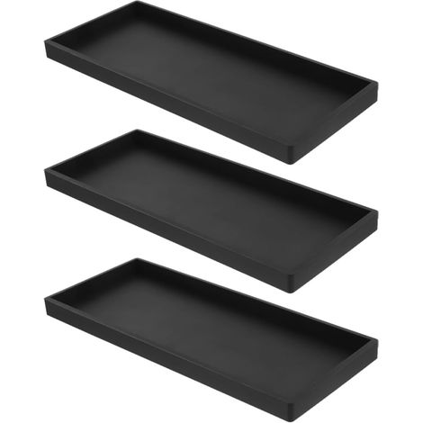 Design Gain de Place en Silicone Antidérapant Plateaux Rectangulaires Lot de 3 Lors de Fêtes pour Salle de Bain pour Cosmétiques et Accessoires'-'-