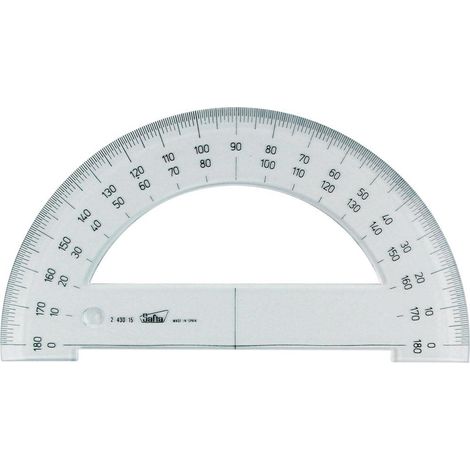 Demi-cercle en plastique 15 cm