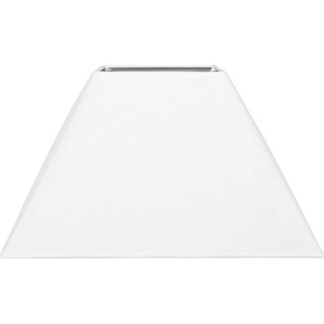 Abat-jour - Carré - Blanc - Pour lampe - Base 32,5 cm - Culot E27 avec réducteur