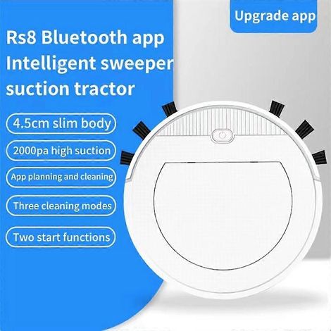 Aspirateur robot intelligent ultra-fin, aspiration automatique, remorquage, 3 en 1, contrôle à distance via application. (1/5)