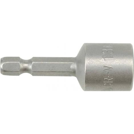 Adaptador con boca hexagonal magnética de 13mm y 48mm de largo con casquillo de 1/4” fabricado en acero (1/2)