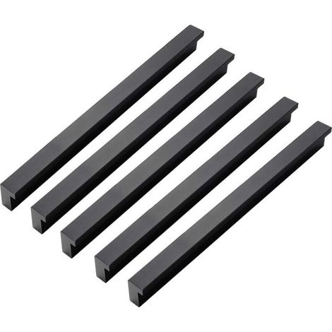10x 90° L-Shaped Door Knobs Kitchen Bedroom Cabinet Door Handles Drawer Cupboard Interior Furniture Pull Handles 160mm Aluminum (1/5)
