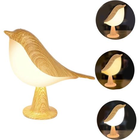 Lampada ricaricabile a forma di uccellino, mini lampada da comodino, lampada da comodino senza fili, luce notturna touchscreen, luce notturna ricaricabile per bambini (1/5)
