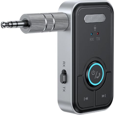 Adaptateur émetteur-Récepteur 5.3 Audio Sans Fil pour Voiture, Musique, Casque, Haut-Parleur (1/2)