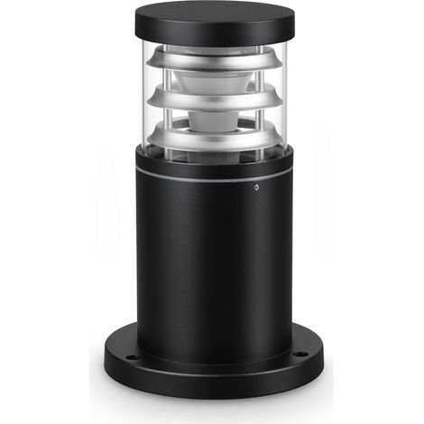 TRONCO PALETTO 1 LUCE ATTACCO E27 H.25CM IP65 NERO