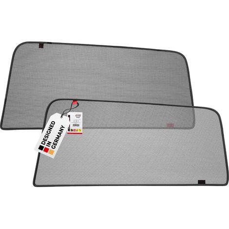 HEYNER® Sonnenschutz Magnethalterung VW Golf Variant (7) ab 2013 – 2er Set für hintere Türen, passgenau, grau, gummierter Rahmen (1/5)