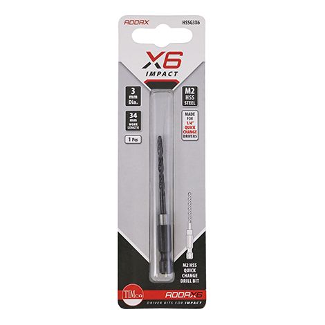TIMCO X6 HSS Impact Drill Bits - 3.0mm