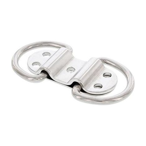Cadène articulée double plaques inox A4 77x31 Ø 6 mm (1/3)