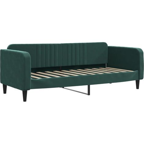 vidaXL Letto da Giorno Verde Scuro 80x200 cm in Velluto