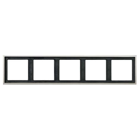 Jung Interruptor negro acero inoxidable sin tornillos