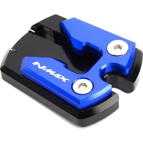 Béquille latérale (bleue) pour moto YAMAHA NMAX N-MAX 155 125 NMAX155 NMAX125 2015-2019 : plaque d'extension, support et repose-pieds maxpower (1/3)