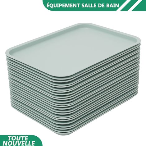 WAOBDLA Plateaux en plastique durables de 24 pièces 3627cm Plateaux de détention alimentaire Pour restaurant de restauration rapide, cuisine (1/5)