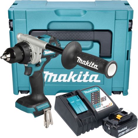 Taladro atornillador a batería Makita DDF 492 RF1J 18 V 141 Nm sin escobillas + 1 batería 3,0 Ah + cargador + Makpac