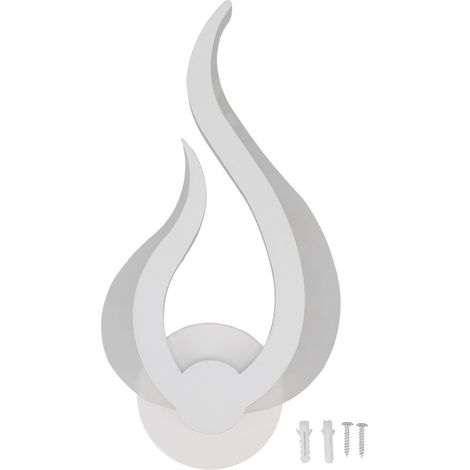 Applique murale LED en forme de flamme, Design Simple, en alliage d'aluminium acrylique, pour bureau, couloir, chambre à coucher, 85 à 265V (1/5)