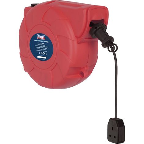 Sealey CRM151 15m Retractable Cable Reel System 1 x 230V
