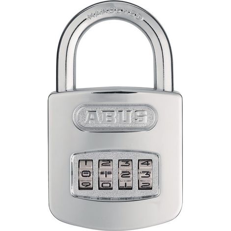Candado de combinación 160/50 Cuerpo del candado W.51mm STA plata rosa Rodillo de combinación 4