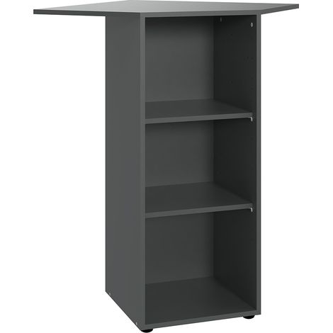 Eckregal graphit MIAMI-43, B/H/T ca. 66/98/66 cm (1/3)