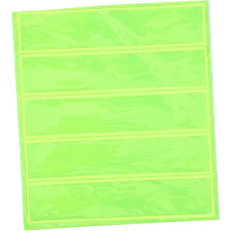1 Feuille Autocollants Réfléchissants Haute Visibilité pour à et Vélos Bandes Adhésives PVC Fluorescentes pour Casques et Chapeaux de Sécurité (1/5)