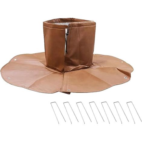 Pflanzenschutz-Wintertasche, wiederverwendbar, Ø 100 cm, braun (1/2)