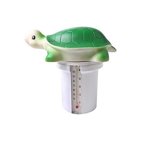 Diffuseur de Chlore pour Piscine avec Thermometre, Diffuseur Chlore Flottant Jacuzzis, Flotteur Piscine Chlore Automatique, pour Pastilles de 500g 3 inch, Protection Solaire Anti-Fissu (1/5)