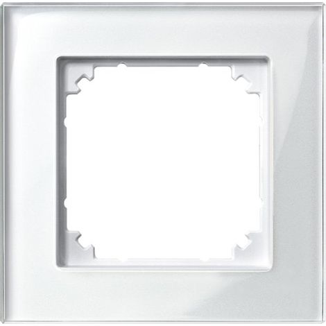 MERTEN 489119 M-PLAN CADRE EN VERRE VÉRITABLE, BLANC BRILLANT