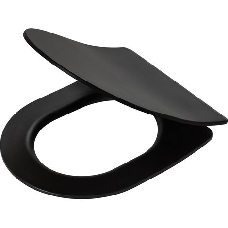 Tiger Tune Sedile WC, Duroplast Nero/Acciaio Inox Spazzolato (1/5)