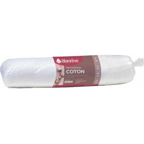 BLANREVE Traversin en coton - 90 cm - Blanc (1/3)