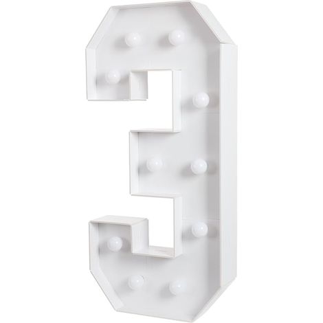 Chiffres Lumineux LED 2000-3000K en Hauteur 100cm, Décoration d'Anniversaire, Lumineux Géant Chiffres 0 à 9 Pour Anniversaire, Mariage, Fête, Nouvelle Année (3) (1/5)
