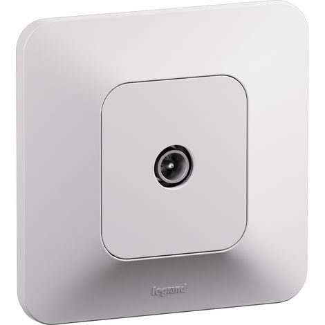 Prise TV simple Neptune - Blanc