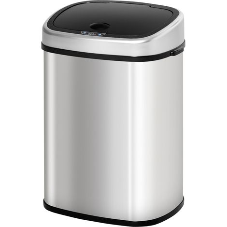 Papelera de cocina automática 48 L con sensor infrarrojo, acero inoxidable plateado HOMVRA (1/5)