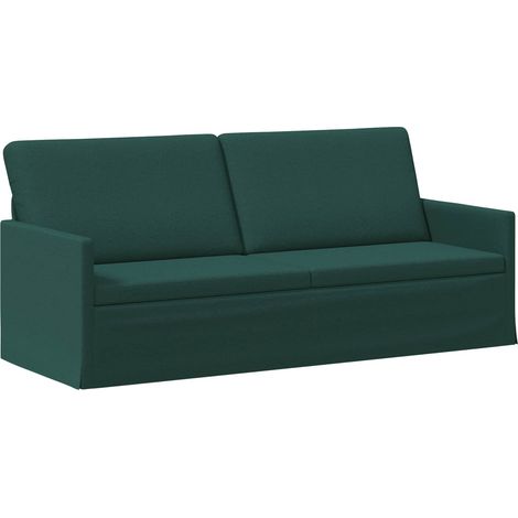 Divano a 3 posti Verde Scuro 190 x 81 x 82 cm Tessuto vidaXL (1/5)