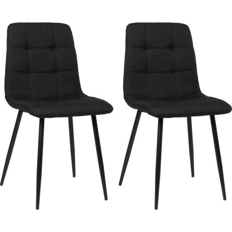 Set di 2 sedie da pranzo Tilde nero Tessuto (1/5)