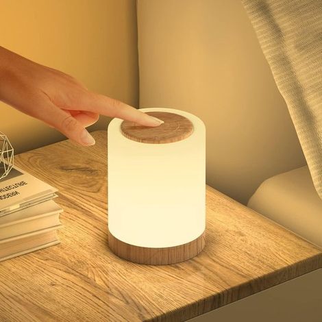 Nachtlicht,LED-Schreibtischlampe,berührungsempfindliche Dimmfunktion mit 10 Farben,batteriebetriebene LED-Schreibtischlampe mit Timerfunktion (1/5)