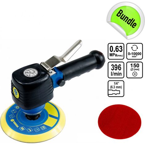 Druckluft Excenterschleifer Exzenterschleifer Poliermaschine Klett 150 mm (1/4)