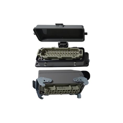 Connecteur multi broche M+F prise laterale capot 24 broches CMB24TTLF010