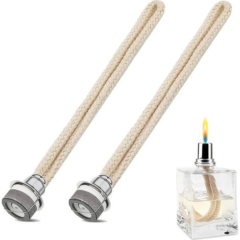 mèches argentées pour lampe à huile, mèches de rechange pour aromathérapie, mèches pour diffuseur. Compatibles avec les lampes à huile catalytiques, pour l'aromathérapie, 14,6 mm. (1/5)