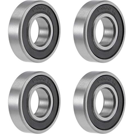 Roulements à billes à gorge profonde 10 mm x 22 mm x 6 mm en acier chromé double scellé Z2 ABEC1 4 pièces (1/4)