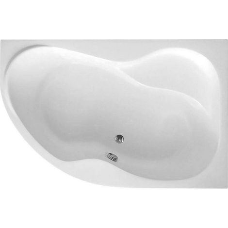Aqualine Bañeras - Bañera Cidlina, 148x105x45 cm, sin patas, derecha, blanca G3619