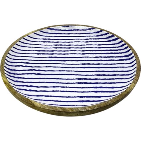 Signes Grimalt Plato Cocina Plato Rayas L Cajas Y Bandejas Azul 26x26x3cm 36296 (1/2)