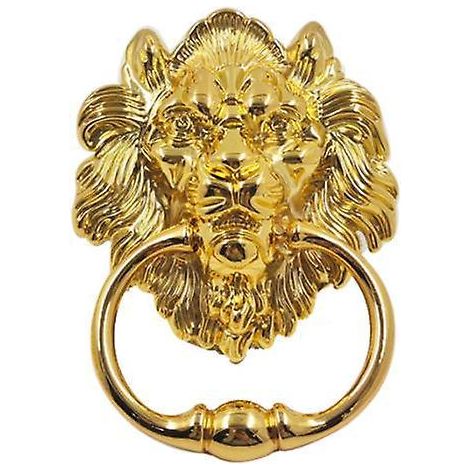 155x118 Mm Anneau De Porte De Lion Antique Manche Molette (or) Poigne De Porte Poigne De Canap Sangle (1/5)